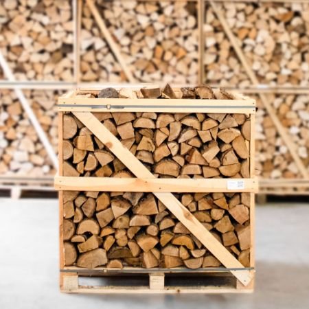 Halbe Palette kammergetrocknetes gespalten Eiche Brennholz 25cm - Image 4