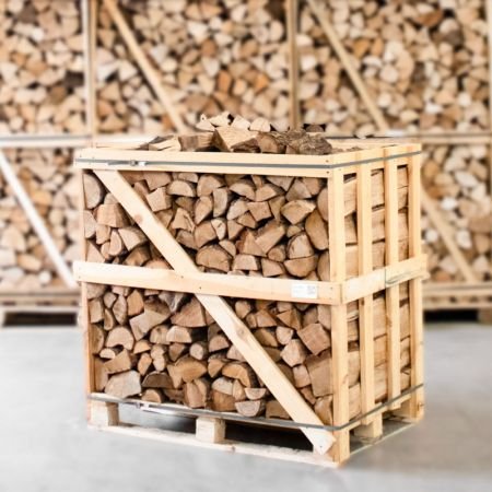 Halbe Palette kammergetrocknetes gespalten Eiche Brennholz 25cm - Image 2